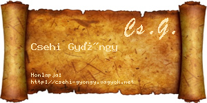 Csehi Gyöngy névjegykártya