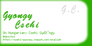 gyongy csehi business card
